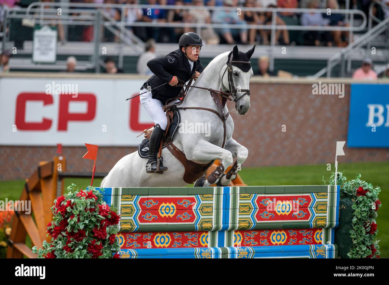 Calgary, Alberta, Canada, 11 September 2022. Johnny Pals (NED) riding Charley , CSIO Spruce Meadows Masters, - CP Grand Prix: Credit Peter Llewellyn/Alamy Live News Stock Photo