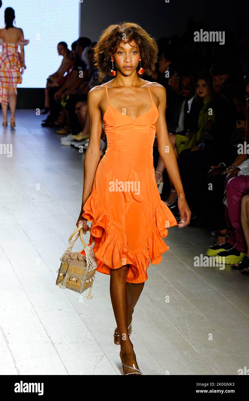 New York, USA. 11th Sep, 2022. Model on the runway during the THEREALB