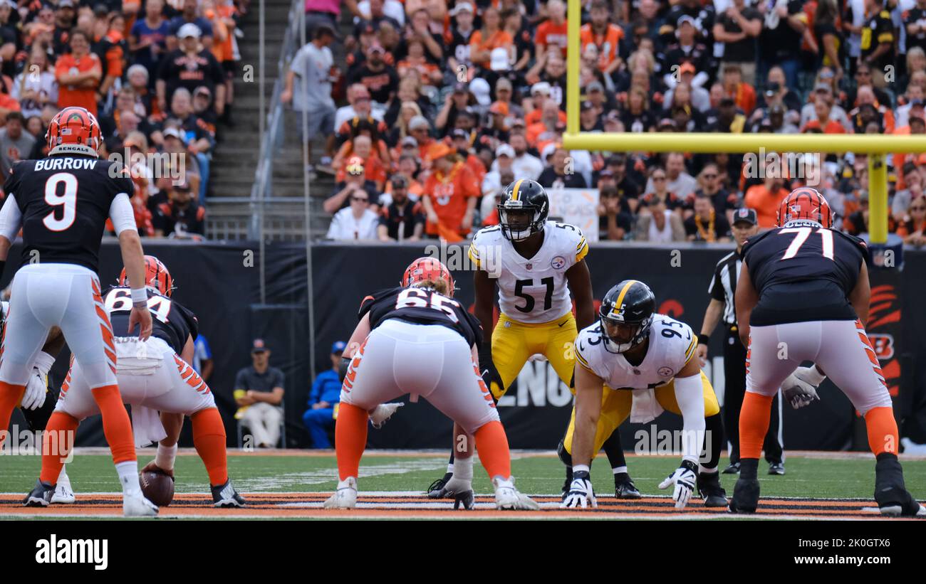 Cincinnati, Ohio, USA. Paycor Stadium. 11th Sep, 2022. Myles Jack #51  during the Pittsburgh Steelers vs Cincinnati Bengals game in Cincinnati,  Ohio at Paycor Stadium. Jason Pohuski/CSM/Alamy Live News Stock Photo 