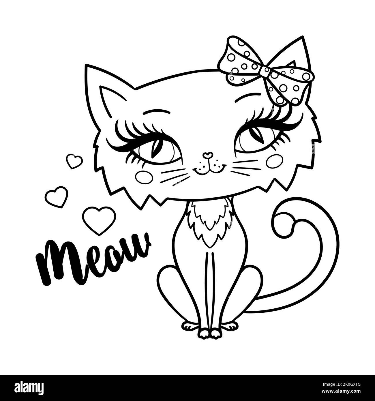 Newborn Kittens Coloring Pages