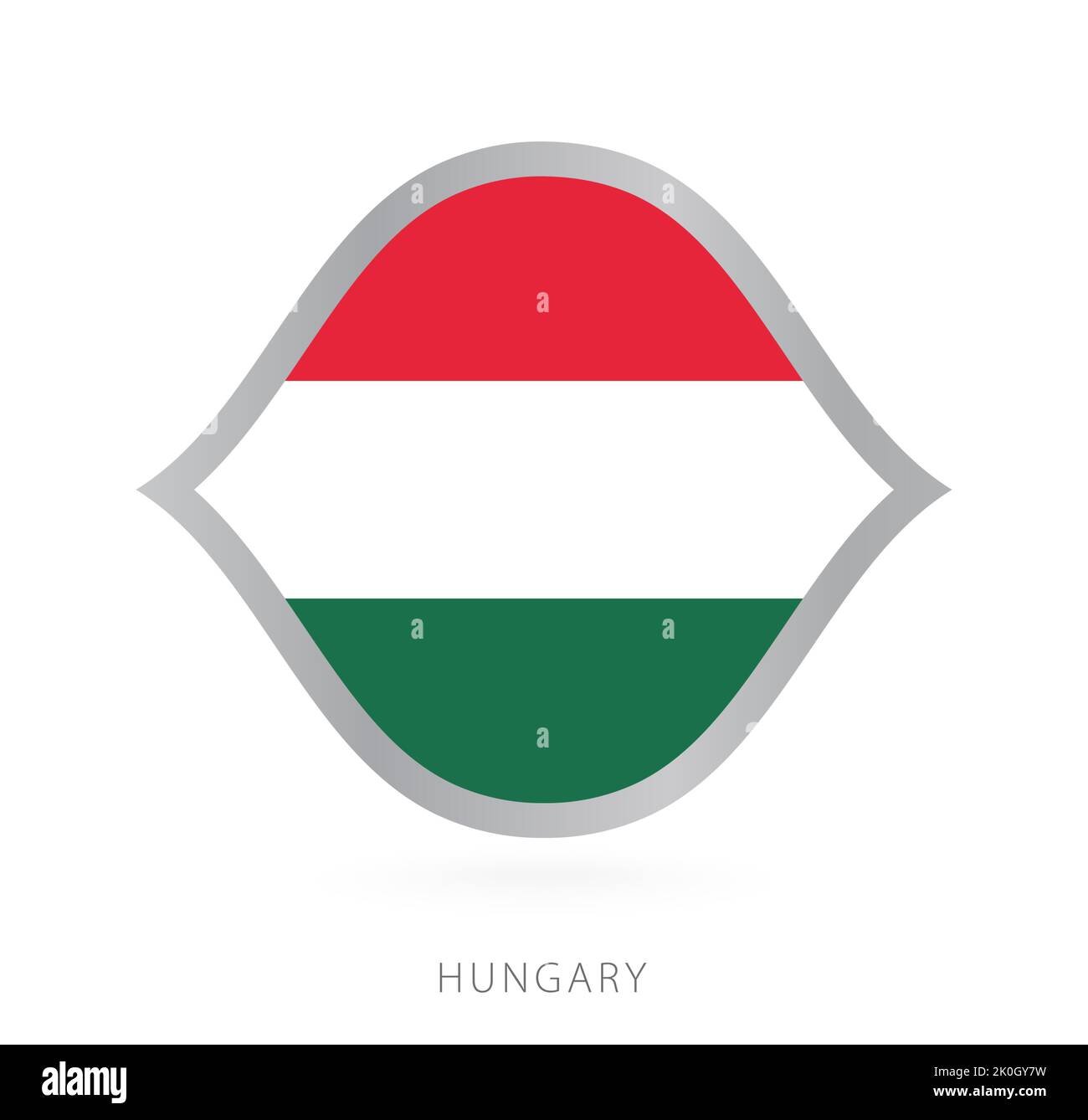 Hungary national team flag in style for international basketball competitions. Vector sign. Stock Vector