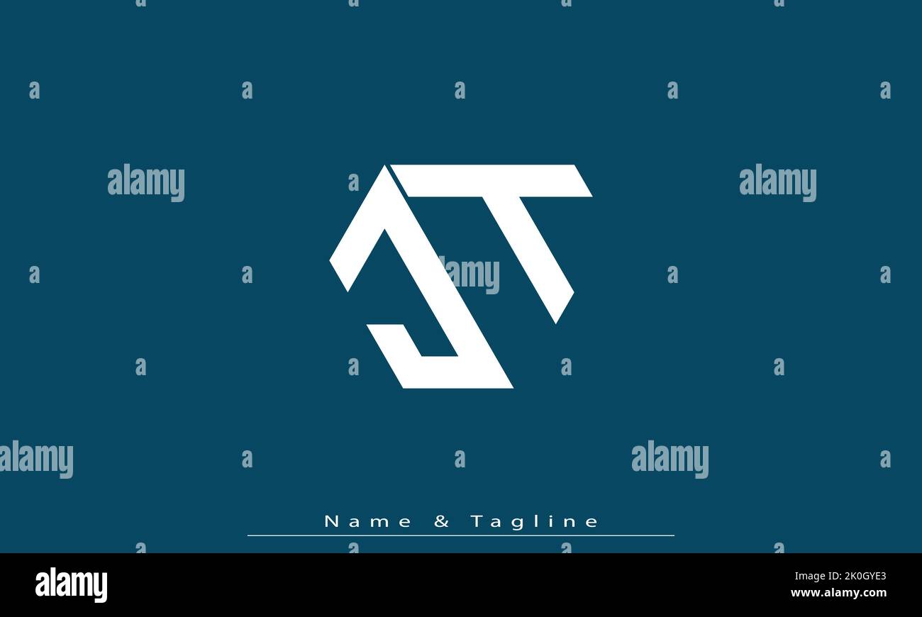 Alphabet letters Initials Monogram logo JT , TJ Stock Vector