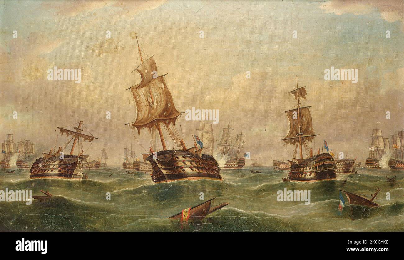 Battle of trafalgar close of action hires stock photography and images