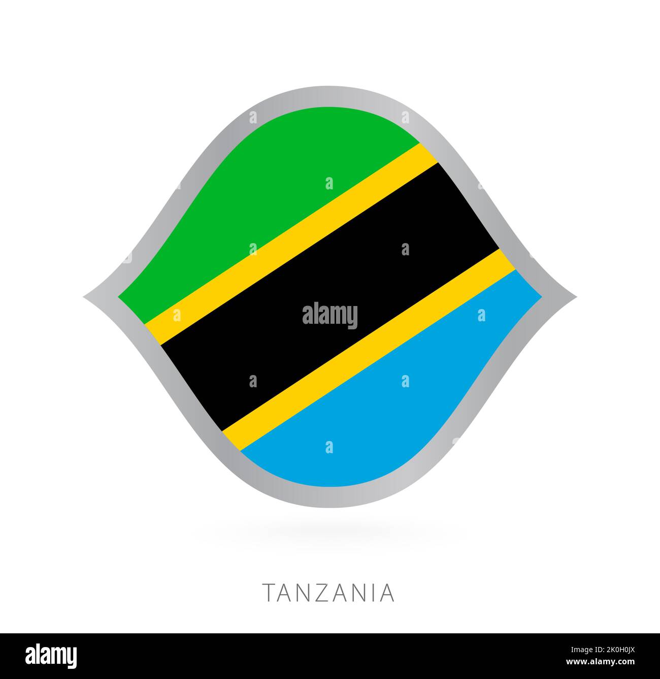 Tanzania national team flag in style for international basketball competitions. Vector sign. Stock Vector