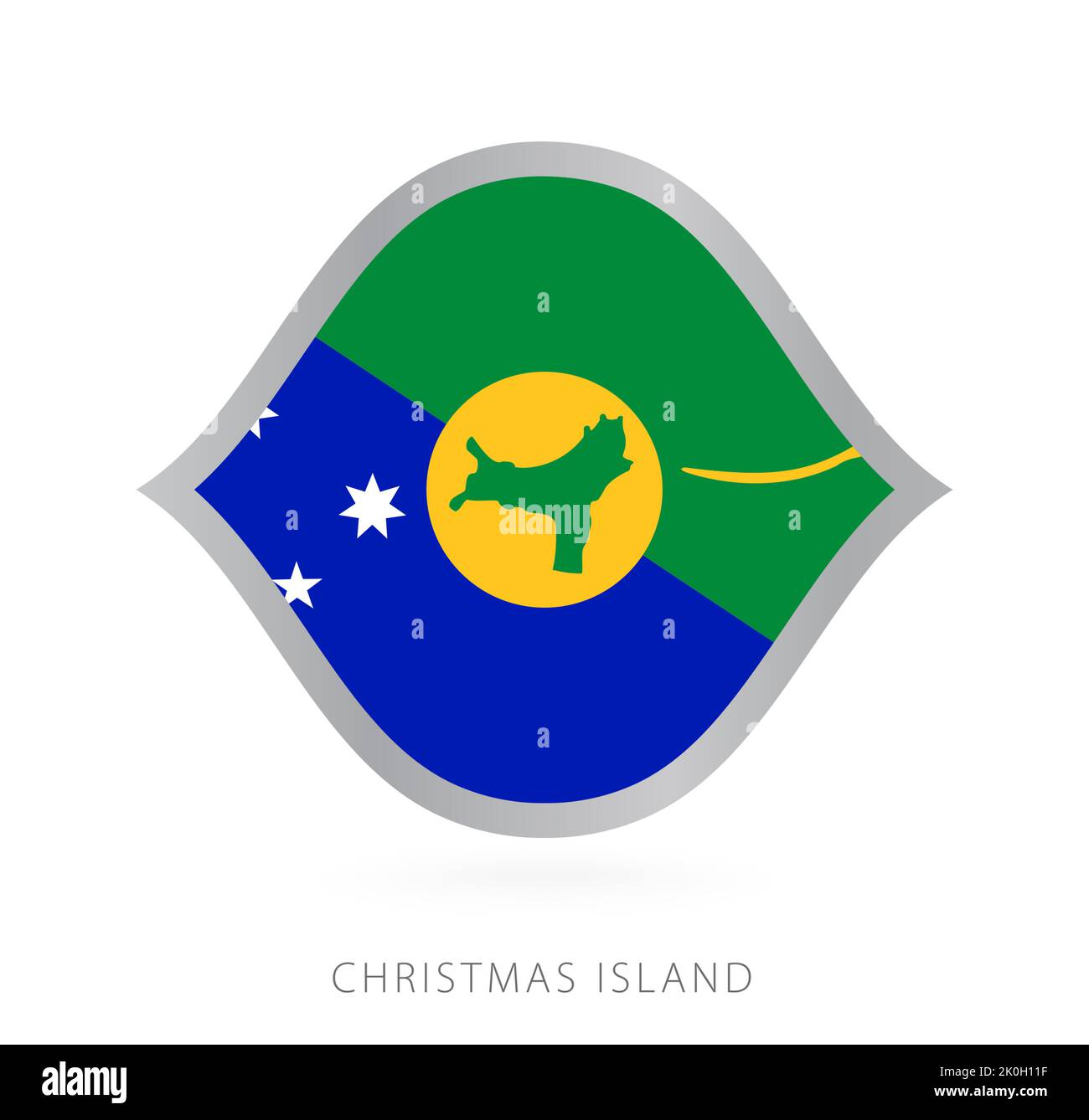 Christmas Island national team flag in style for international