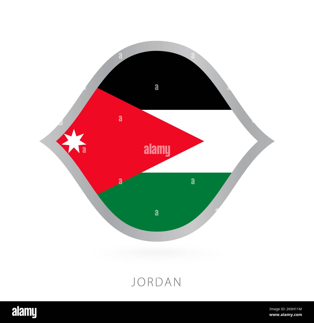 Jordan national team flag in style for international basketball