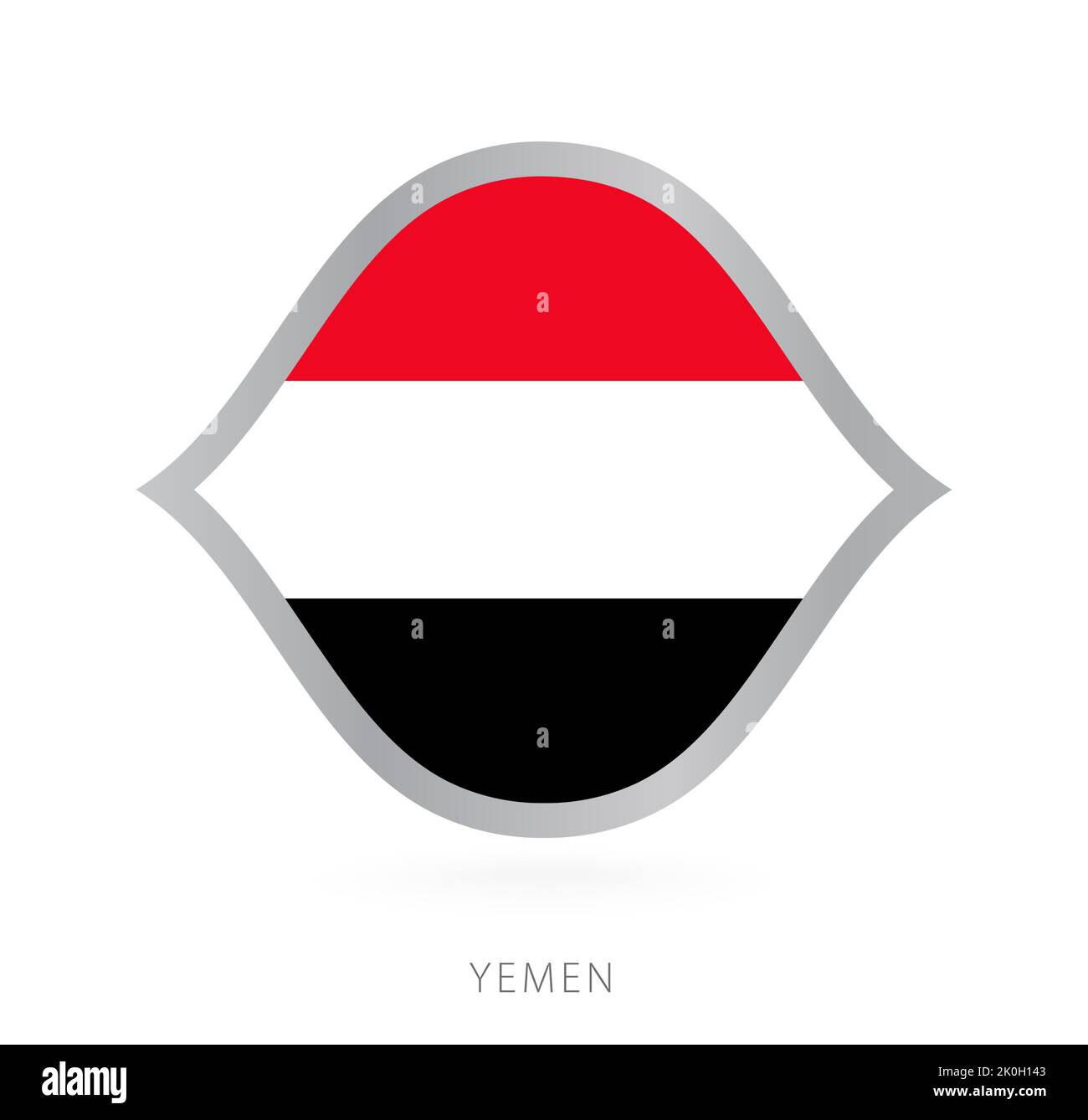 Yemen national team flag in style for international basketball