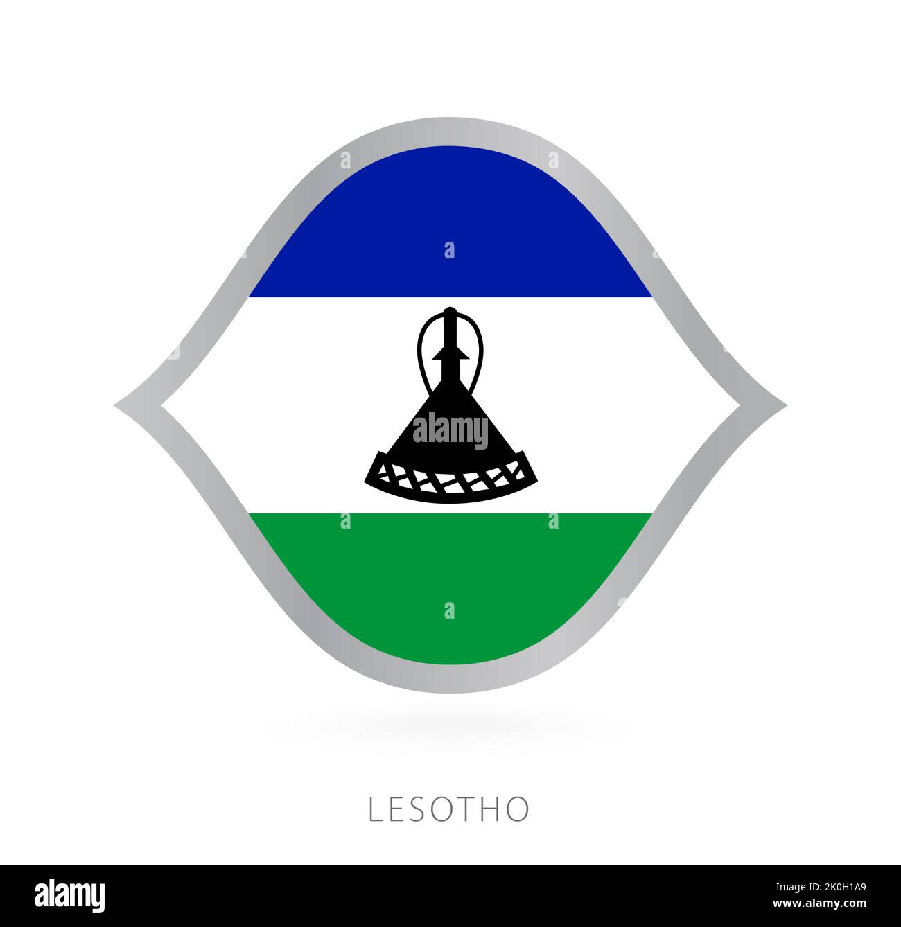 Lesotho national team flag in style for international basketball ...