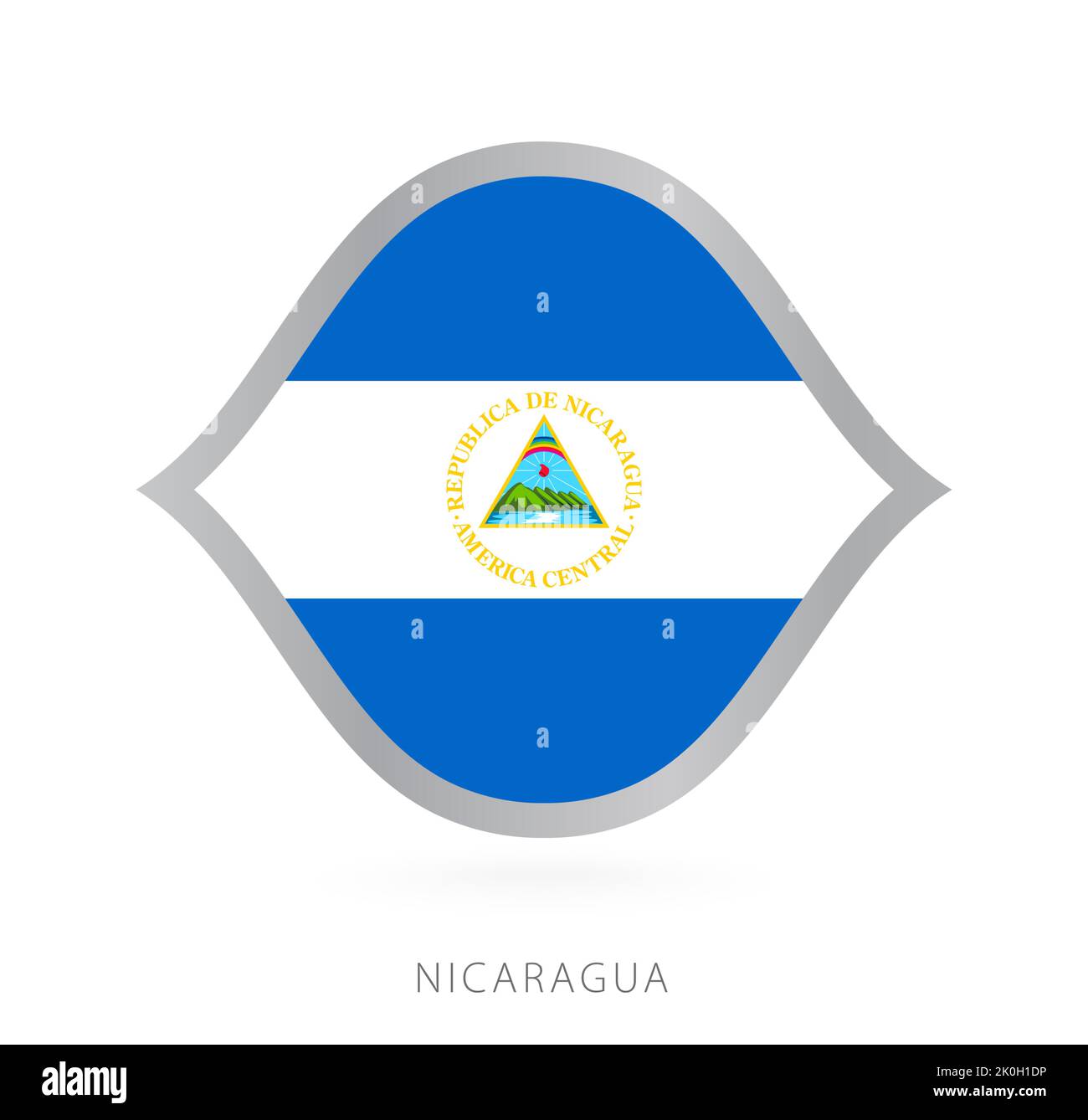 Nicaragua national team flag in style for international basketball