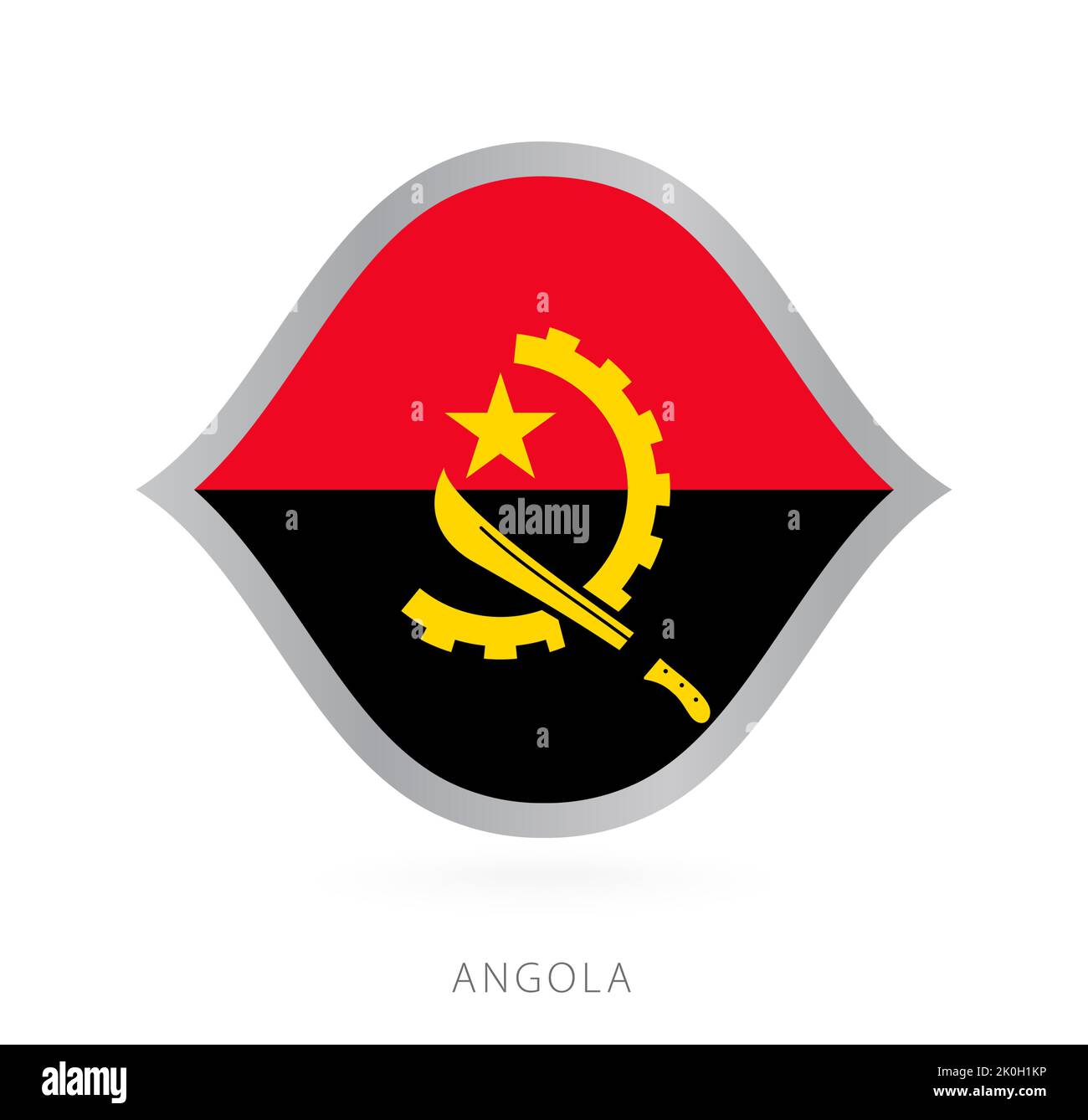 Angola national team flag in style for international basketball ...