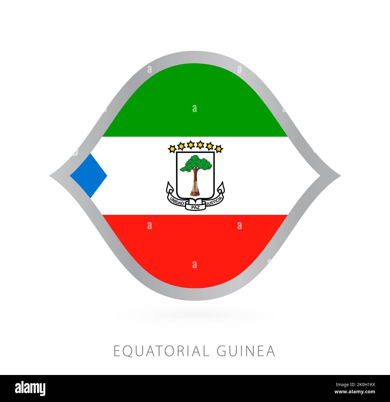 Equatorial Guinea national team flag in style for international