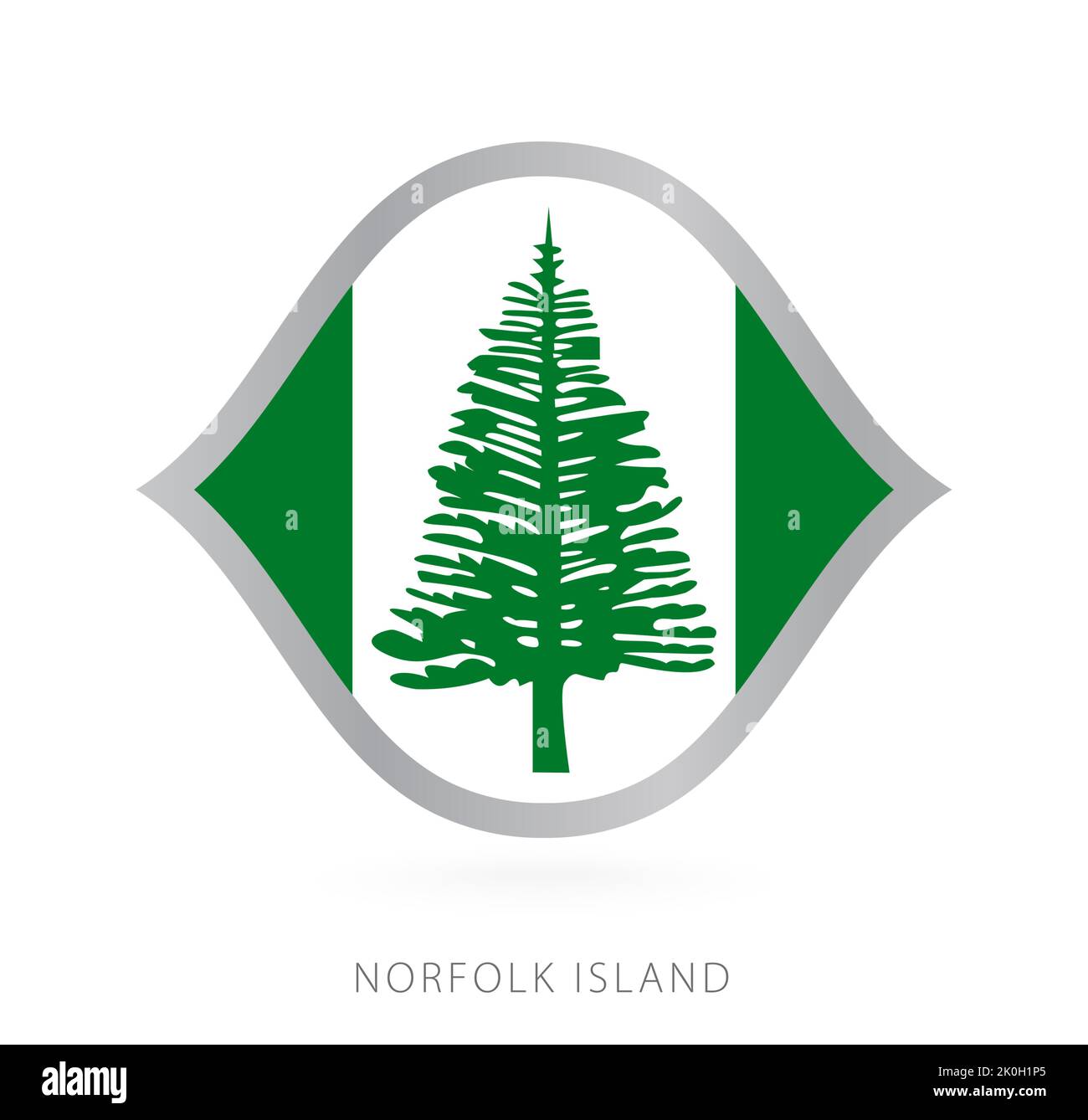 Norfolk Island national team flag in style for international basketball — free download