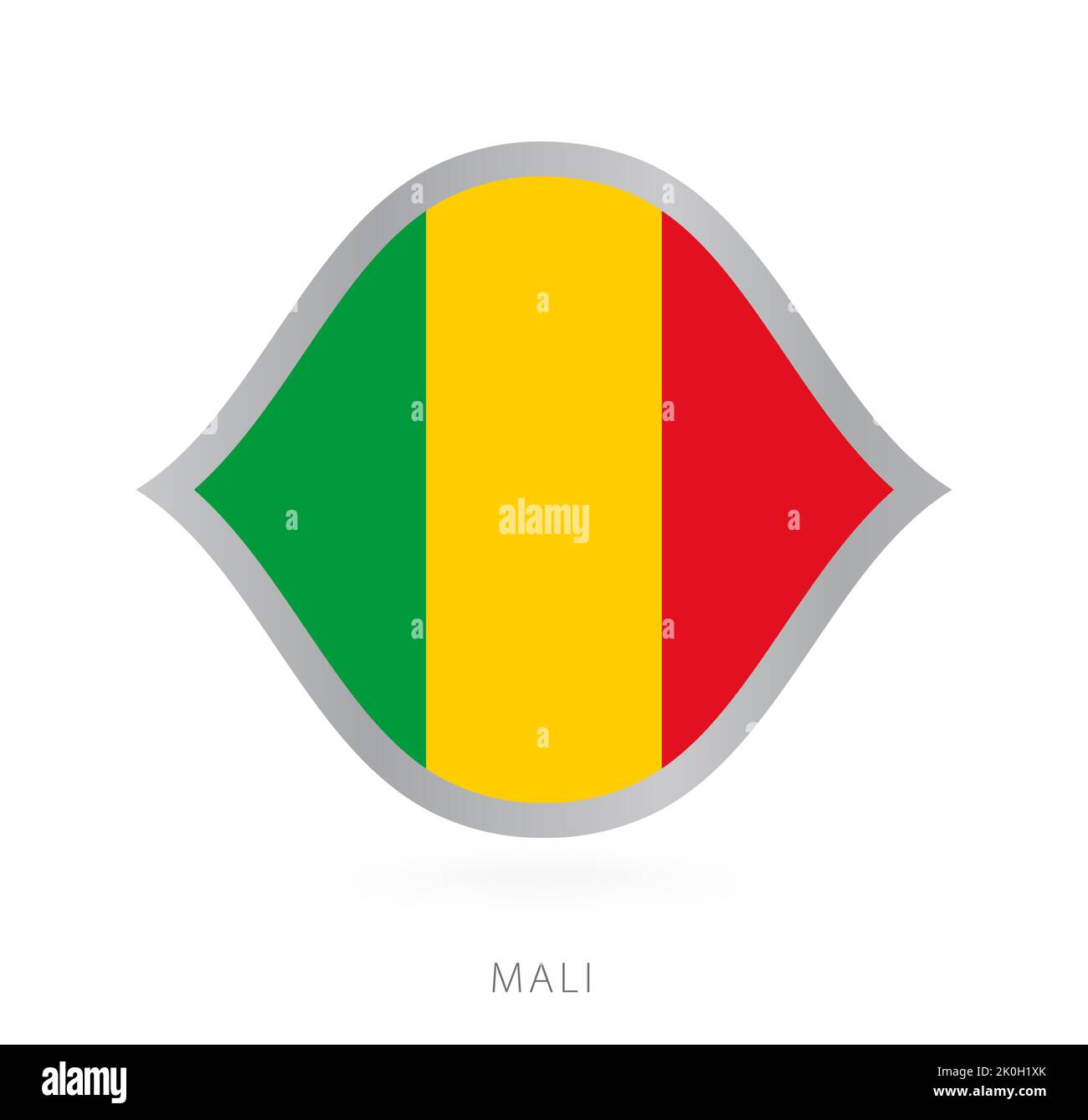 Mali national team flag in style for international basketball competitions. Vector sign. Stock Vector