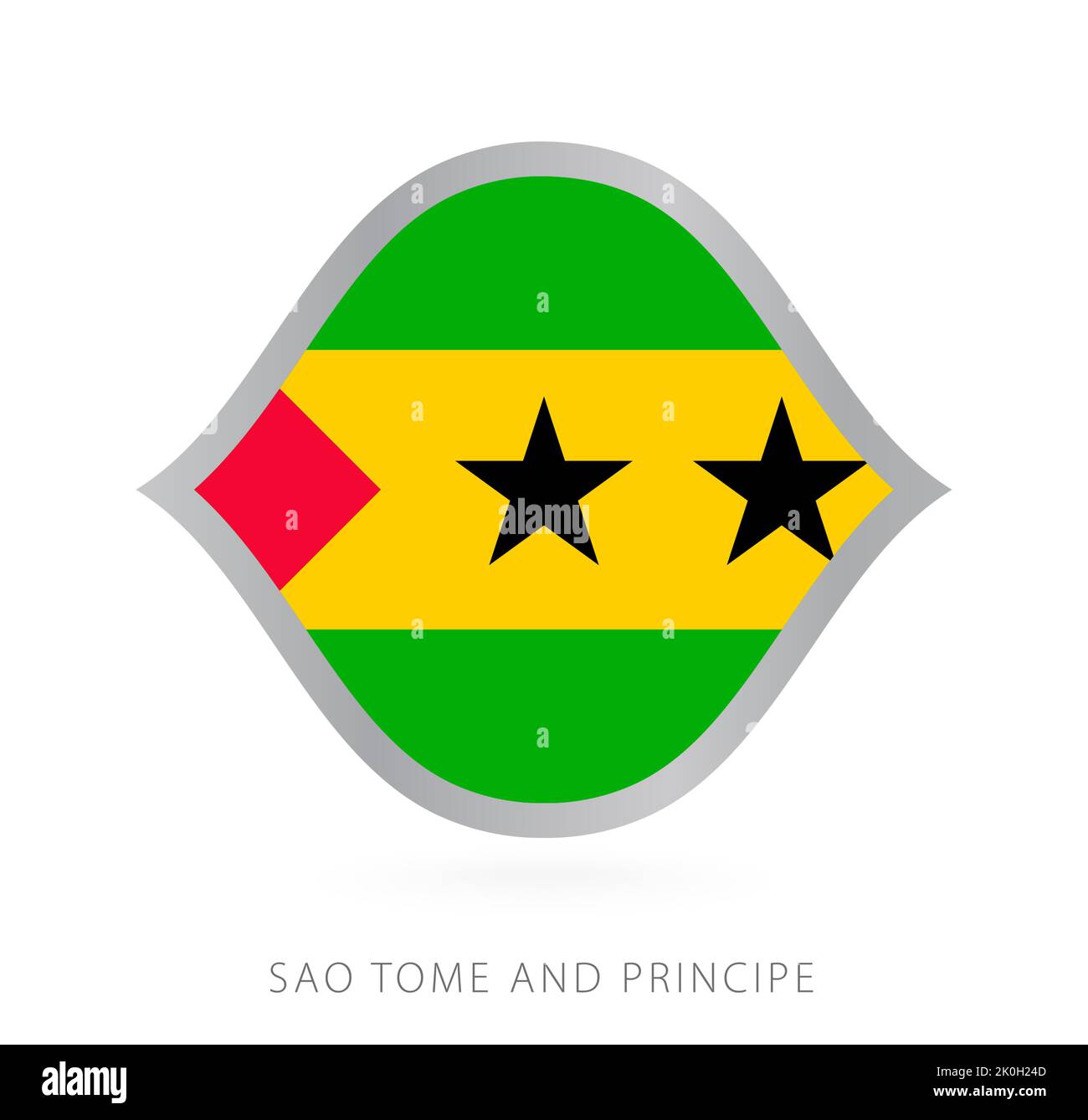 Sao Tome and Principe national team flag in style for international