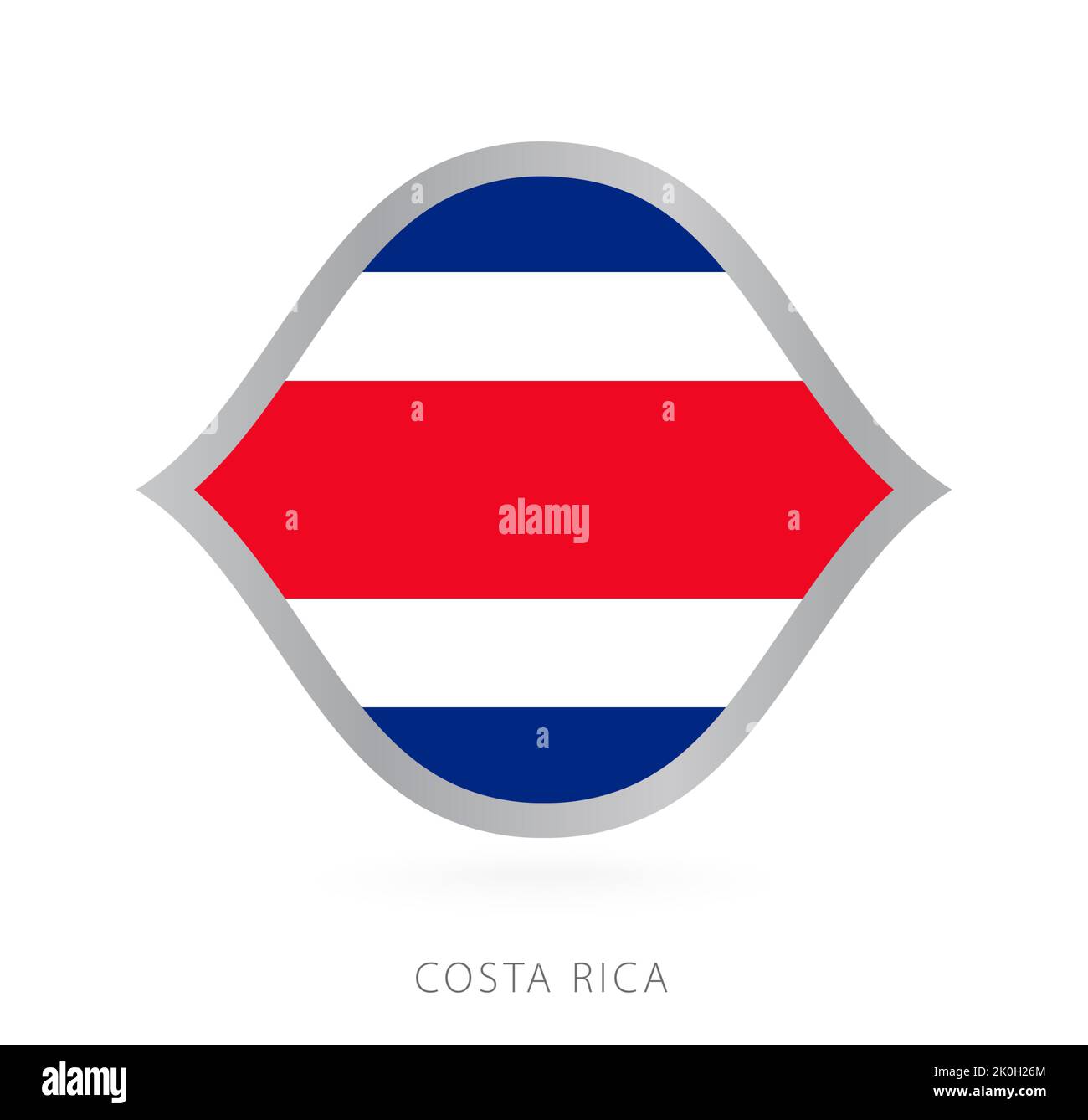 Costa Rica national team flag in style for international basketball
