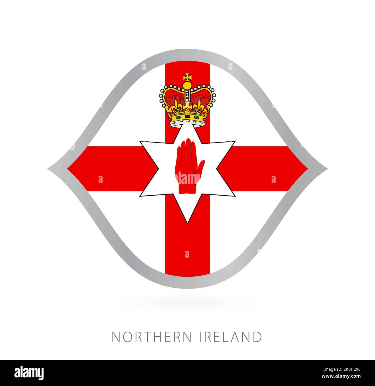 Northern Ireland national team flag in style for international