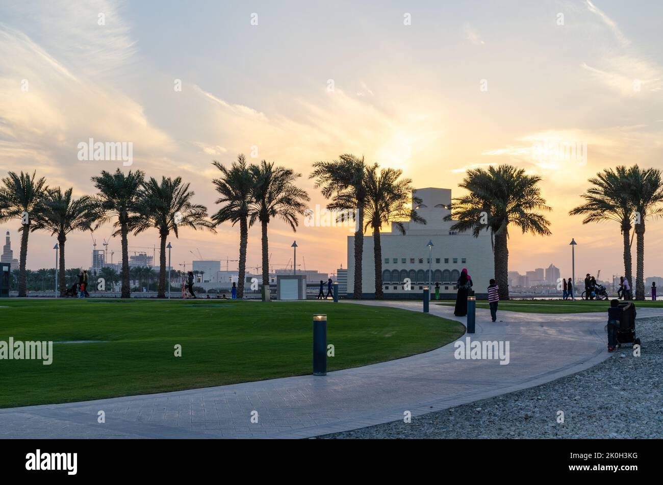 Doha, Qatar - February 24, 2015: Beautiful Sunset Of The Museum Of 