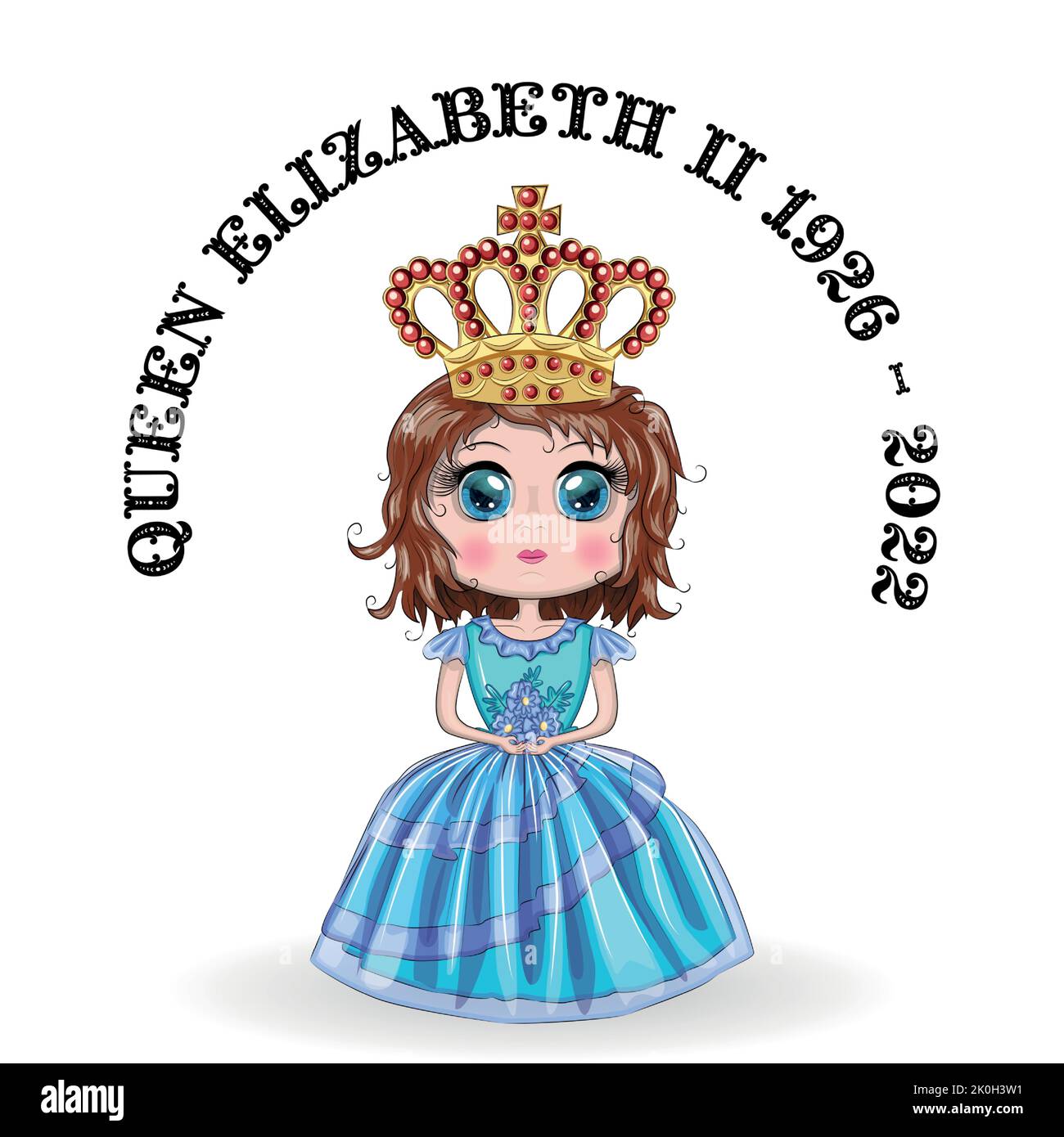 thumbnail image 2 of Queen Elizabeth II Memorial Vinyl Sticker - 1926-2022, Waterproof, Multicolored (160x130mm) S330 2 of 5