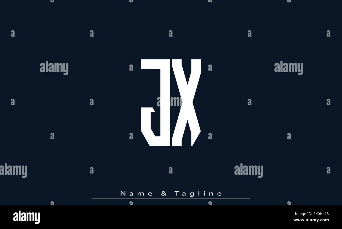 Alphabet letters Initials Monogram logo JX , XJ Stock Vector