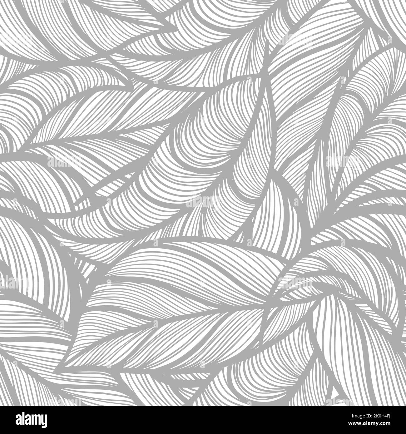 Gray leaves seamless pattern. Vector illustration Stock Vector Image & Art Alamy
