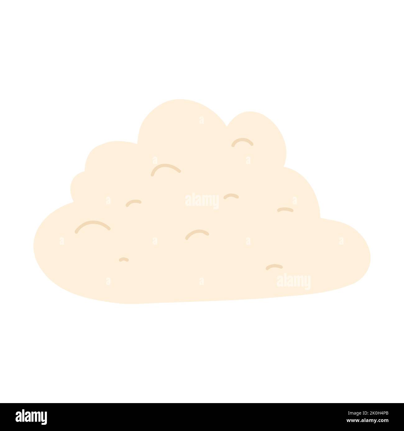 Salt, sugar or flour pile in cartoon flat style. Vector illustration of ...