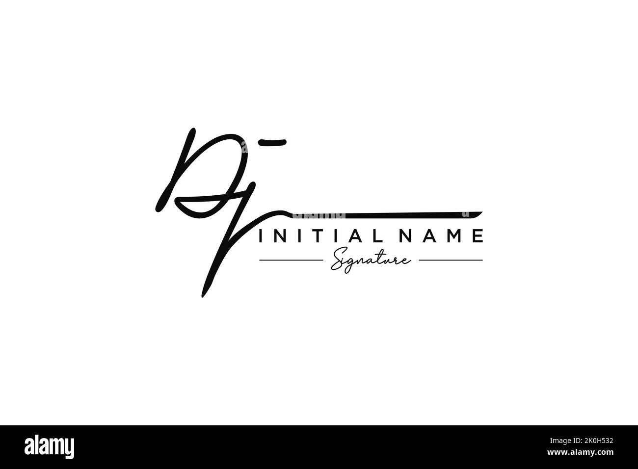 DJ signature logo template vector. Hand drawn Calligraphy lettering