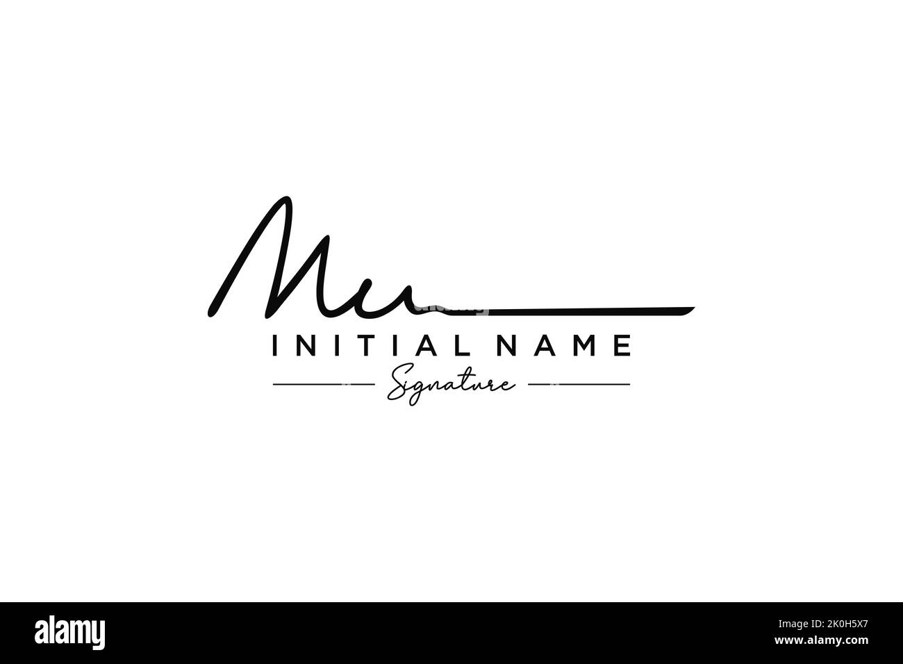 MU signature logo template vector. Hand drawn Calligraphy lettering ...