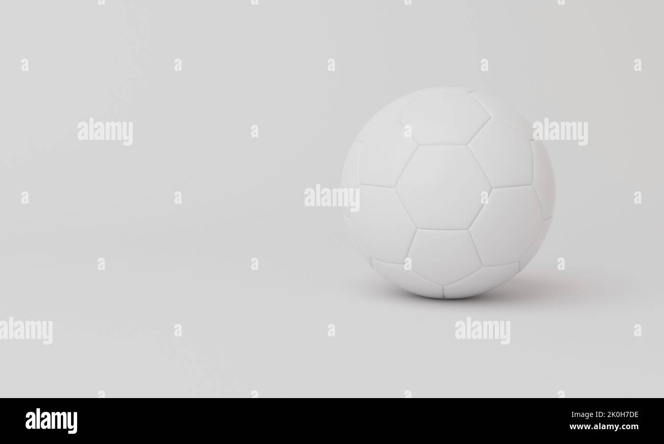 Soccer ball on isolated white background. 3D rendering. Stock Photo