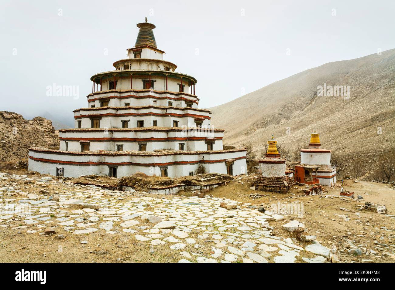 Great Jonang Kumbum (XIV/XV century) complex, Tibet, China. Stock Photo