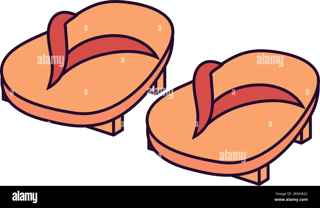 japanese wooden shoes Stock Vector Image & Art - Alamy