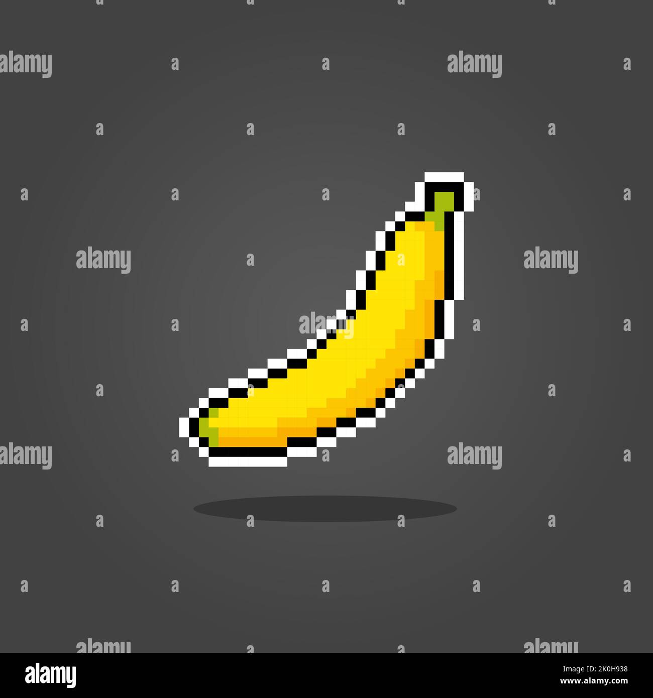 Vetor do Stock: Pixel fruits set. Pixel art fruits huge vector