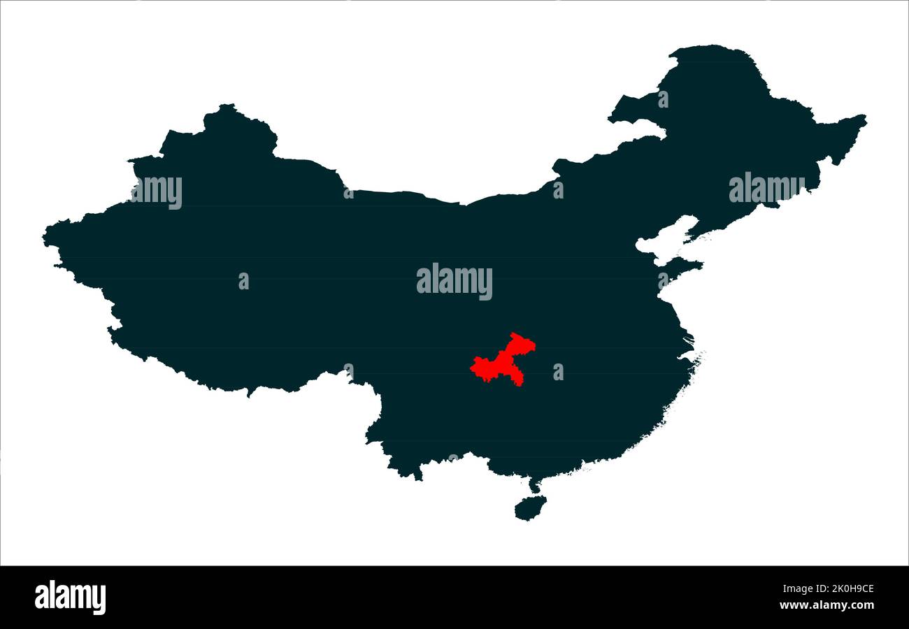 China Chongqing province vector illustration, Chongqing province, China map Stock Vector Image