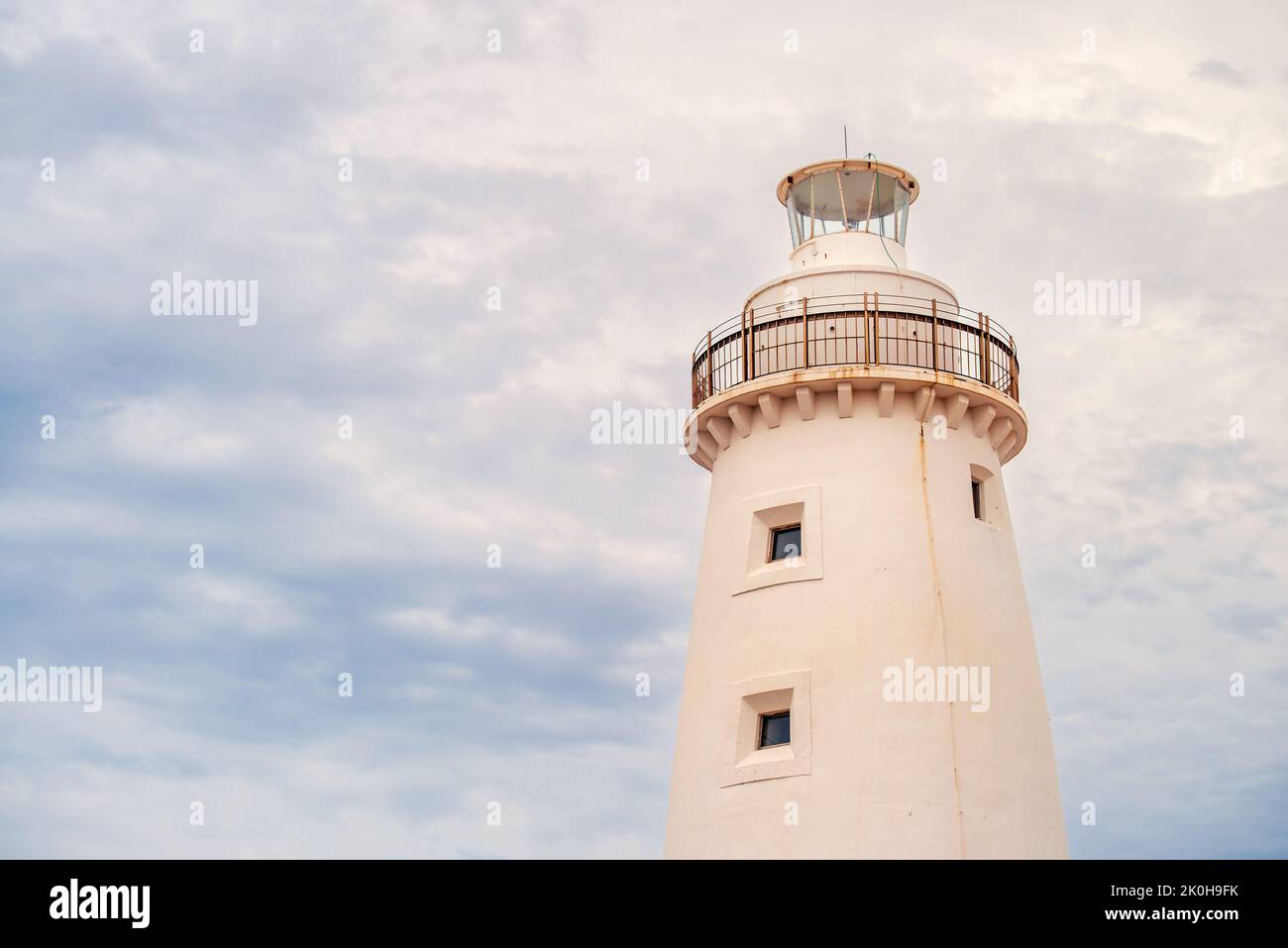 Cape Willoughby Lighthouse seen against sky, Kangaroo Island, South Australia Stock Photo