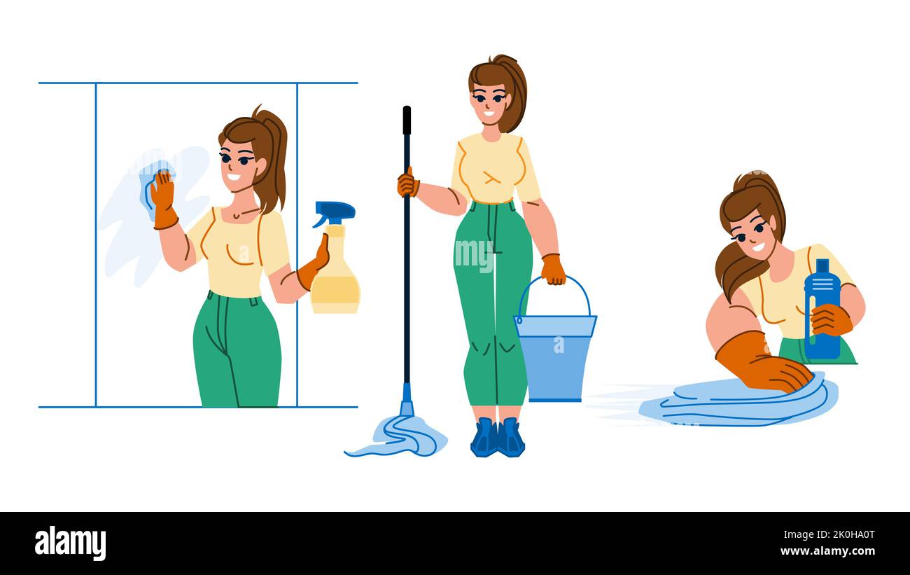 clean house service vector Stock Vector Image & Art - Alamy