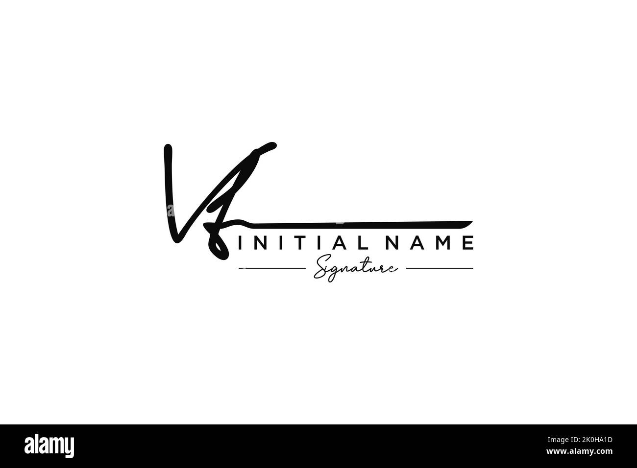 VT signature logo template vector. Hand drawn Calligraphy lettering Vector illustration. Stock Vector