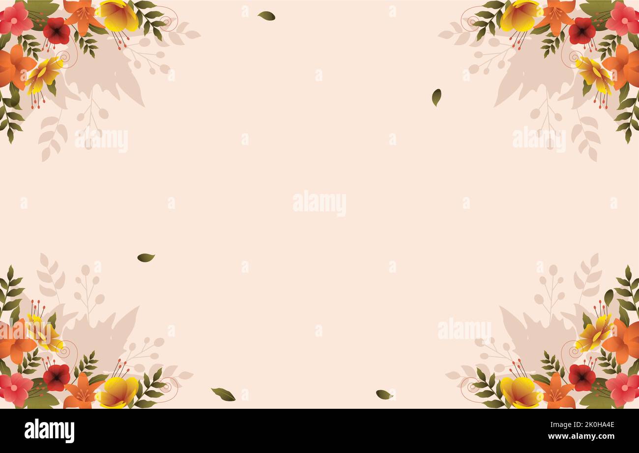 Flower border background hi-res stock photography and images - Alamy