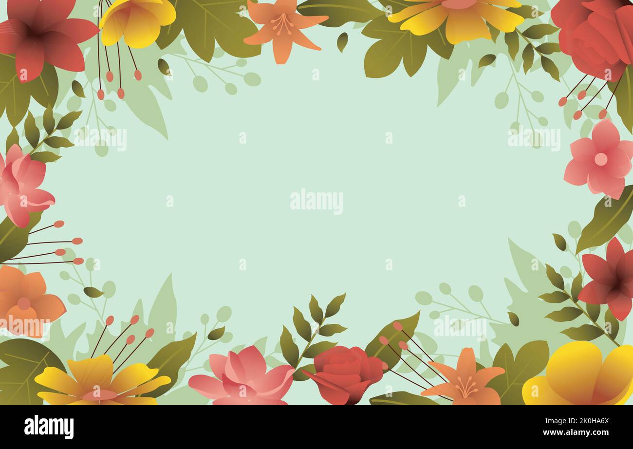 Flower border background hi-res stock photography and images - Alamy