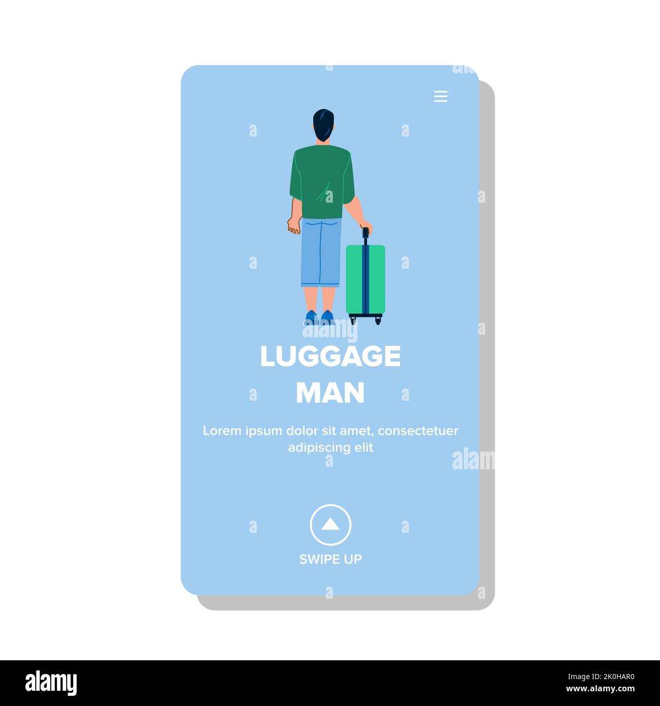 luggage man vector Stock Vector Image & Art Alamy