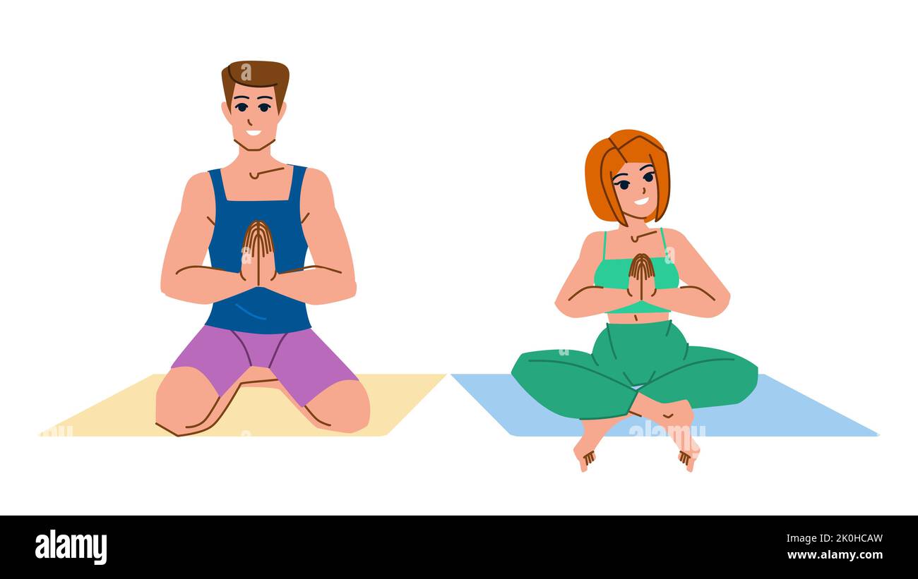 Mature couple training together Stock Vector Images - Alamy