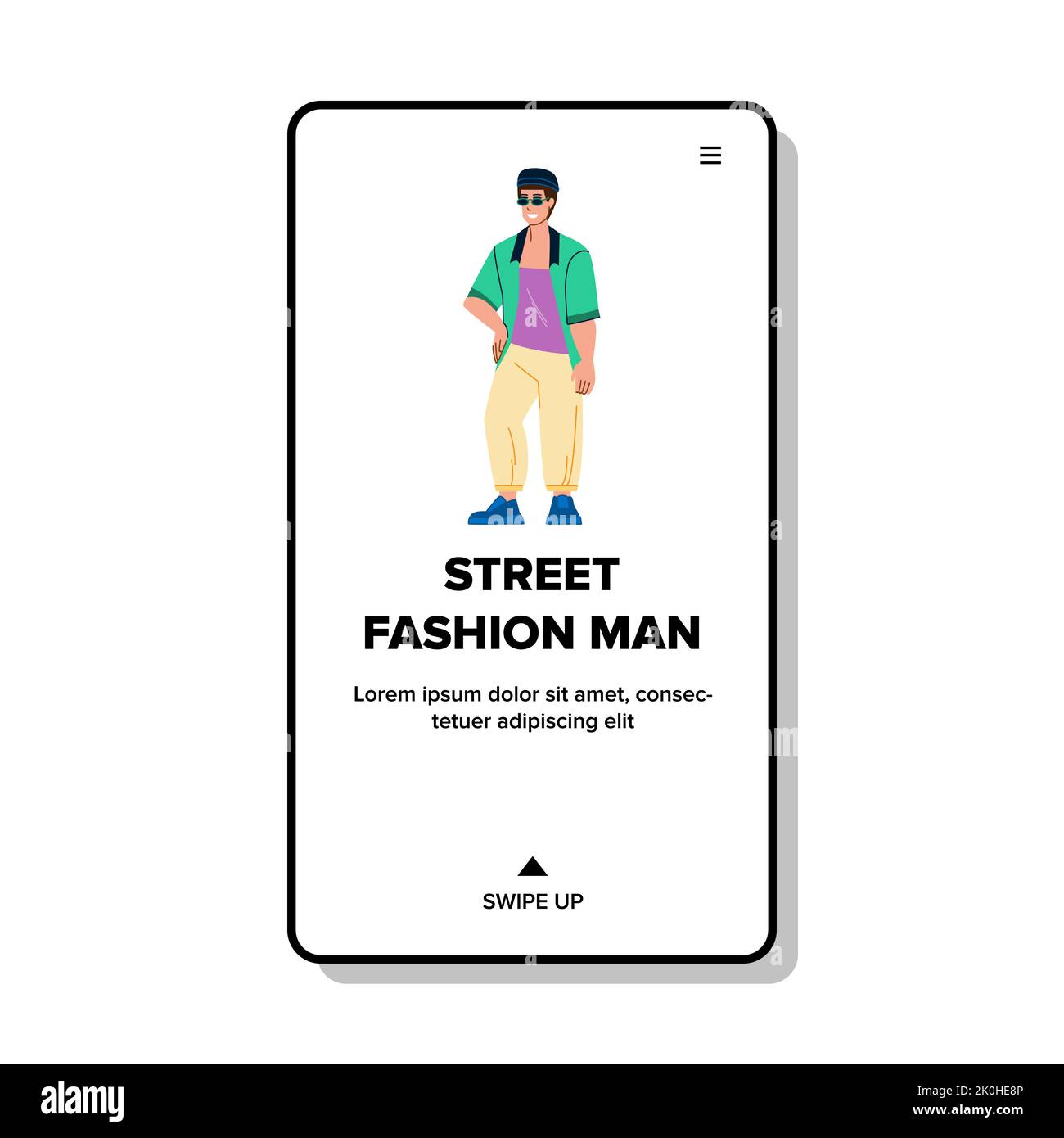Street fashion man vector stock vector image art alamy