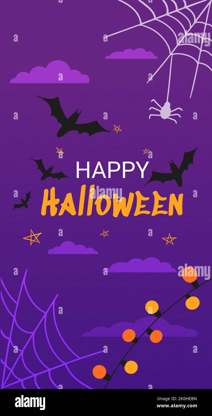 Happy Halloween Bat Poster Banner - Decorative Wall Or Door Hanging - View #3