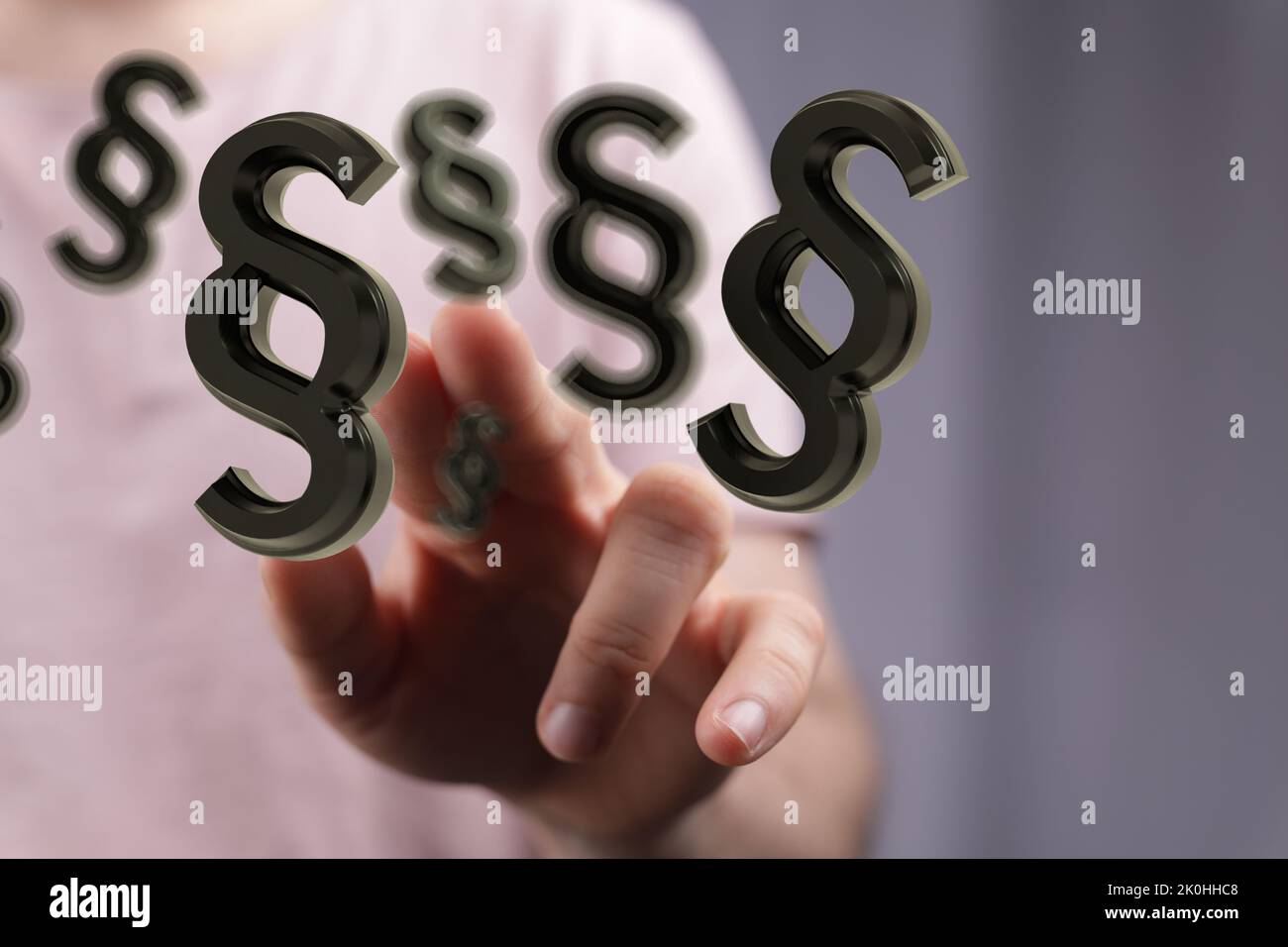 A Person Reaching For The Floating 3D Rendered Paragraph Signs The A person reaching for the floating 3d rendered paragraph signs the
