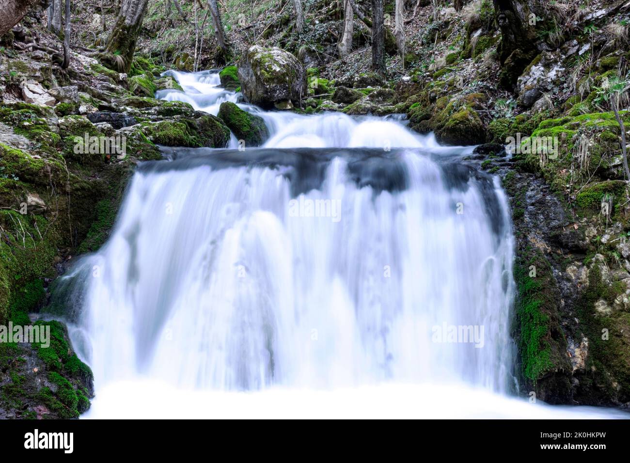 Water Fall Flow Flow waterfall from natural mountain hi-res stock photography and ...