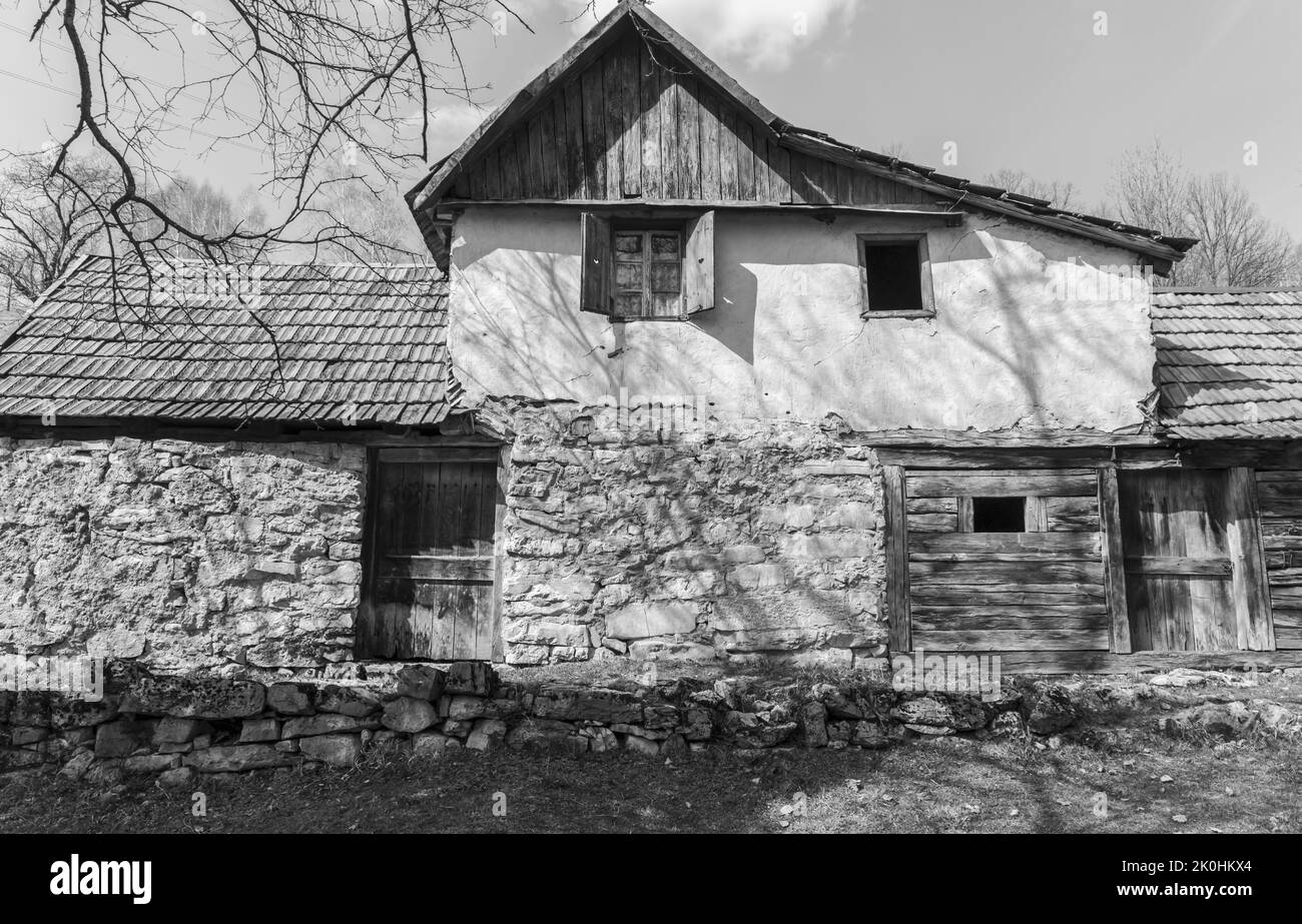 The peasant house Black and White Stock Photos & Images - Alamy