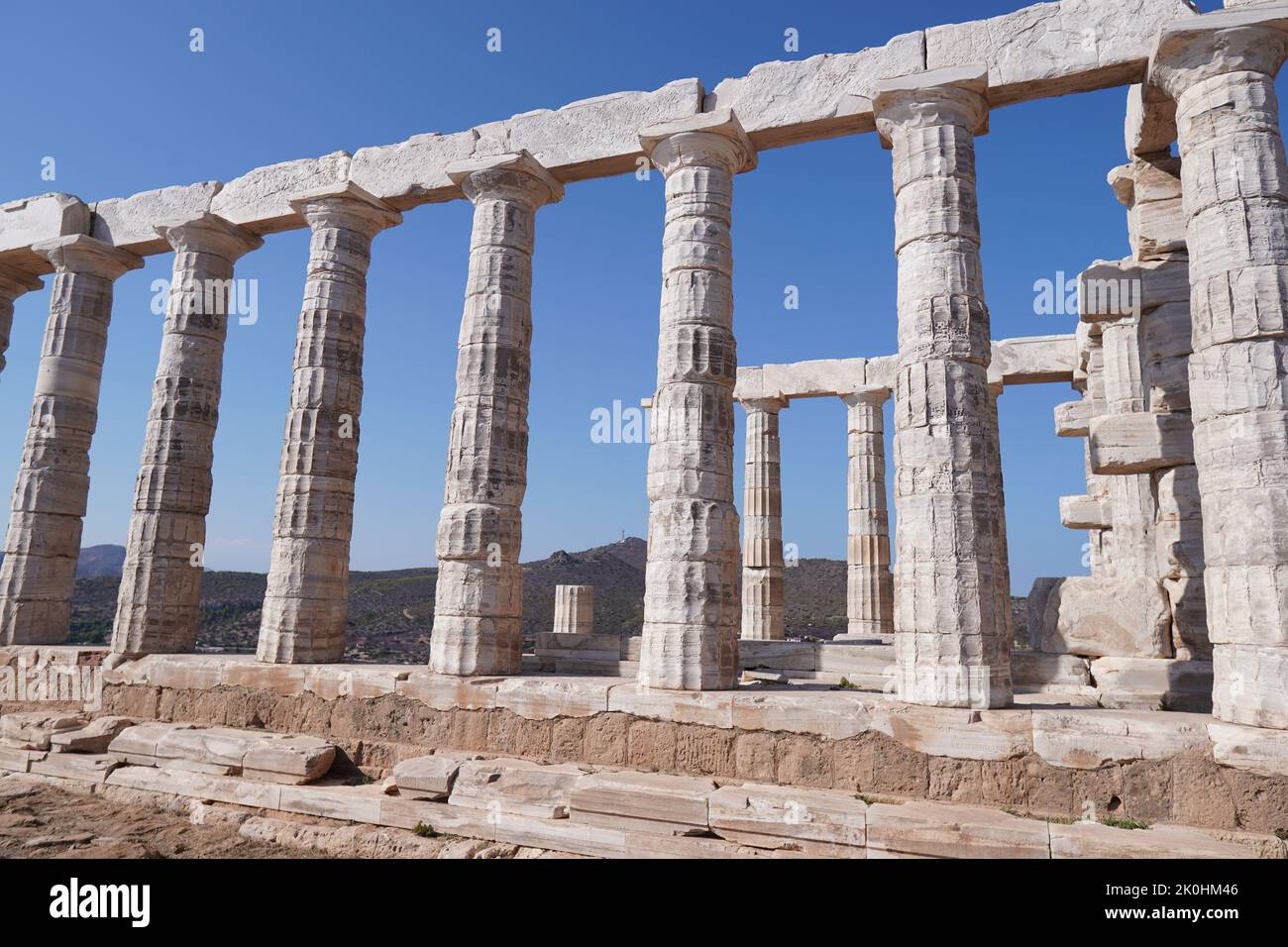 The temple of Poseidon at Cape Sounion Attica, Greece Stock Photo - Alamy
