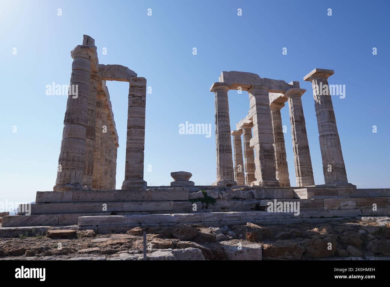 The temple of Poseidon at Cape Sounion Attica, Greece Stock Photo - Alamy
