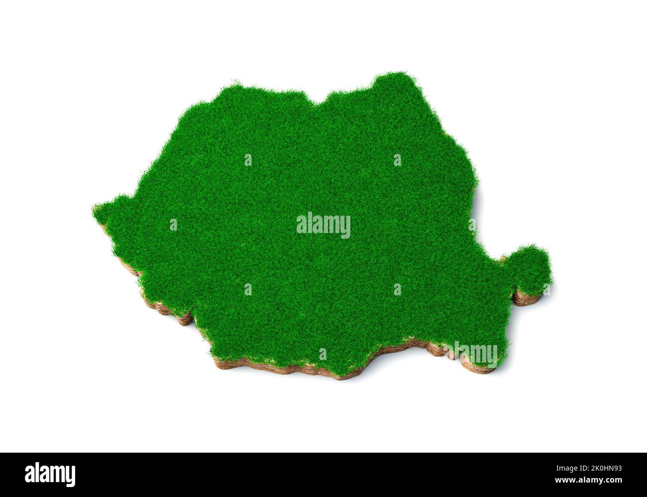 A 3D illustration of the Romania Map stock photos Stock Photo