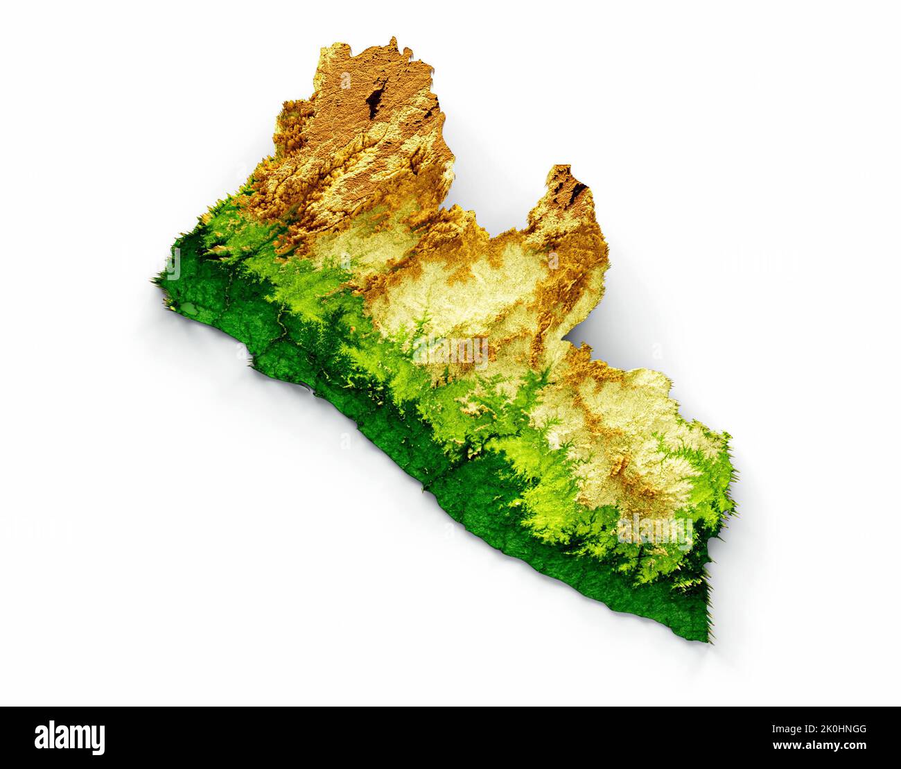 A 3D illustration of the Liberia Map stock photos Stock Photo - Alamy