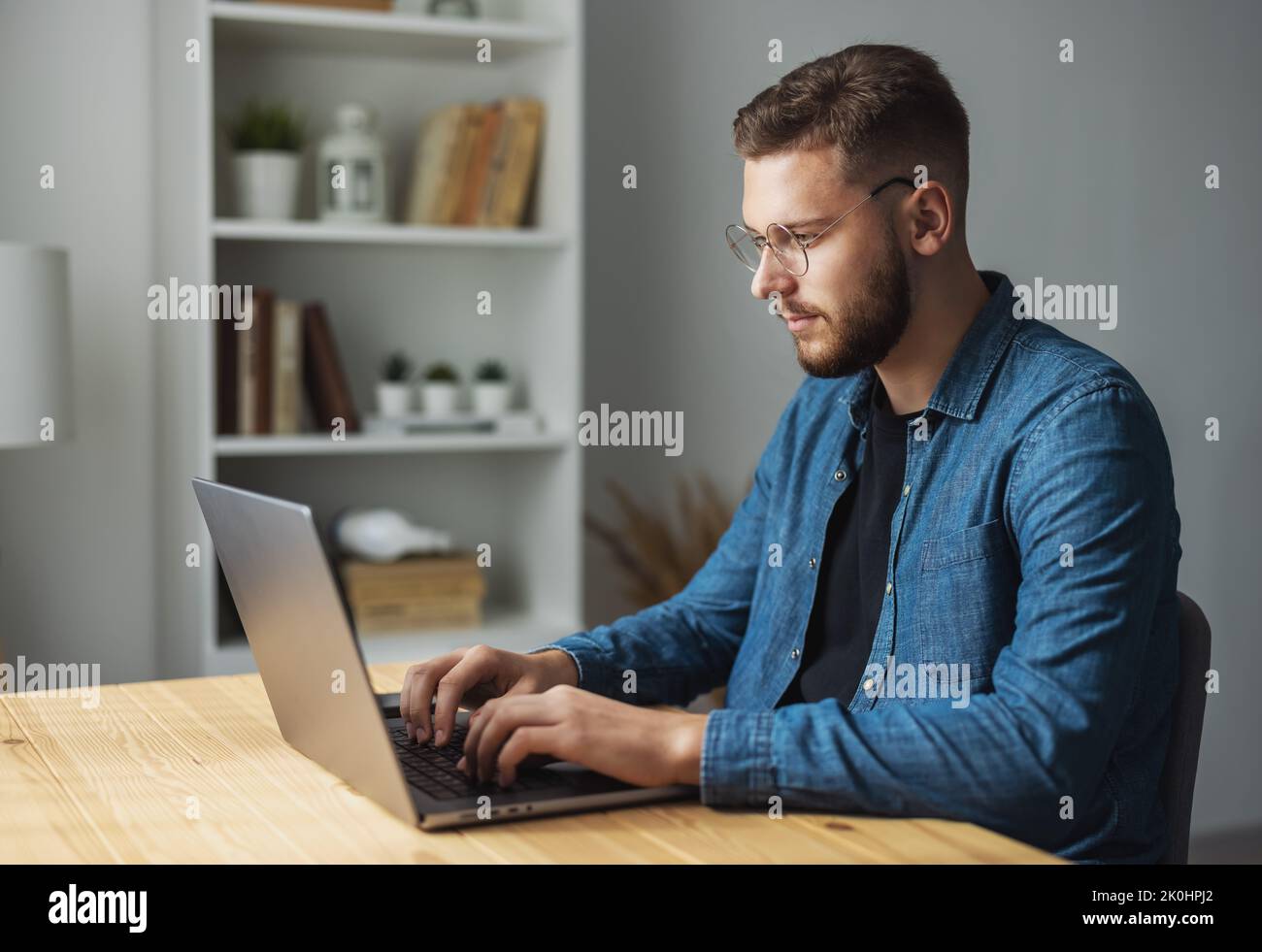 Man working from home Stock Photo