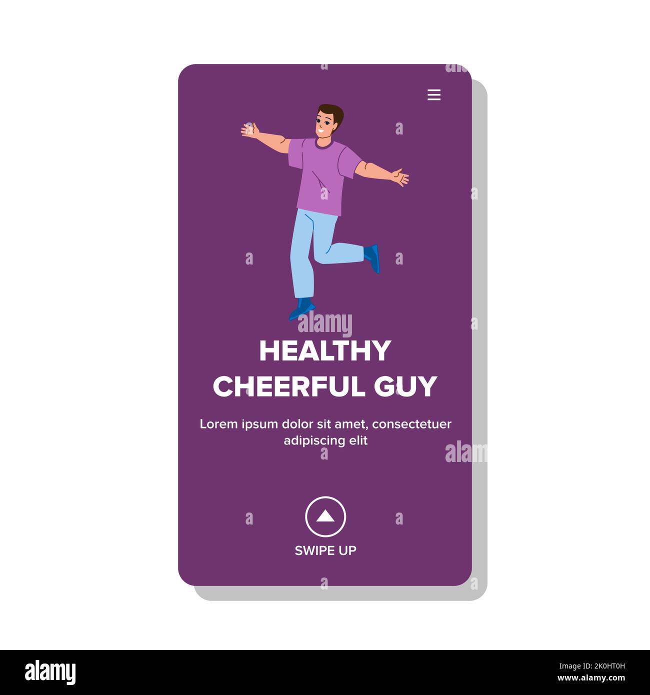 Healthy cheerful guy vector stock vector image art alamy